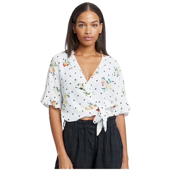Rails Tops - Rails Athena Shirt in Citrus Polka Dot
